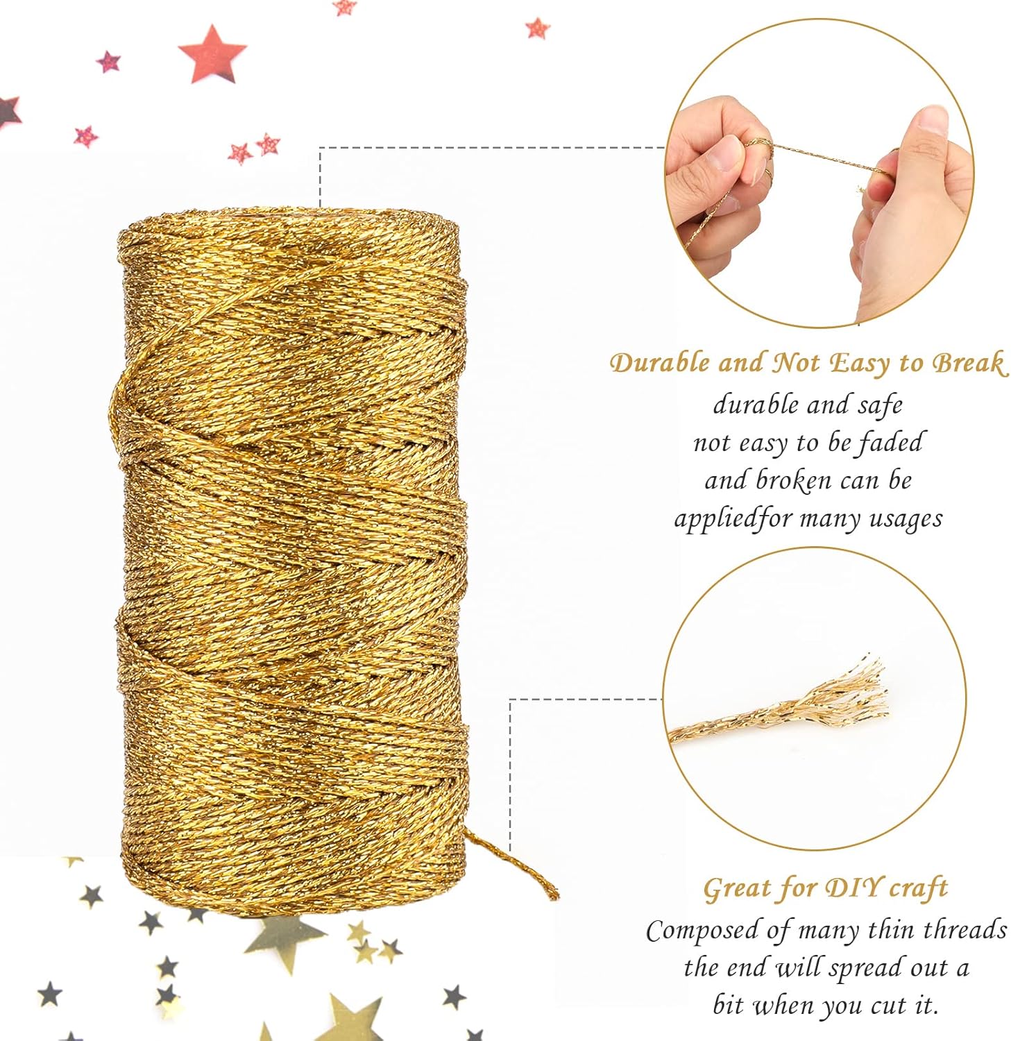White Twine String and Gold Twine String