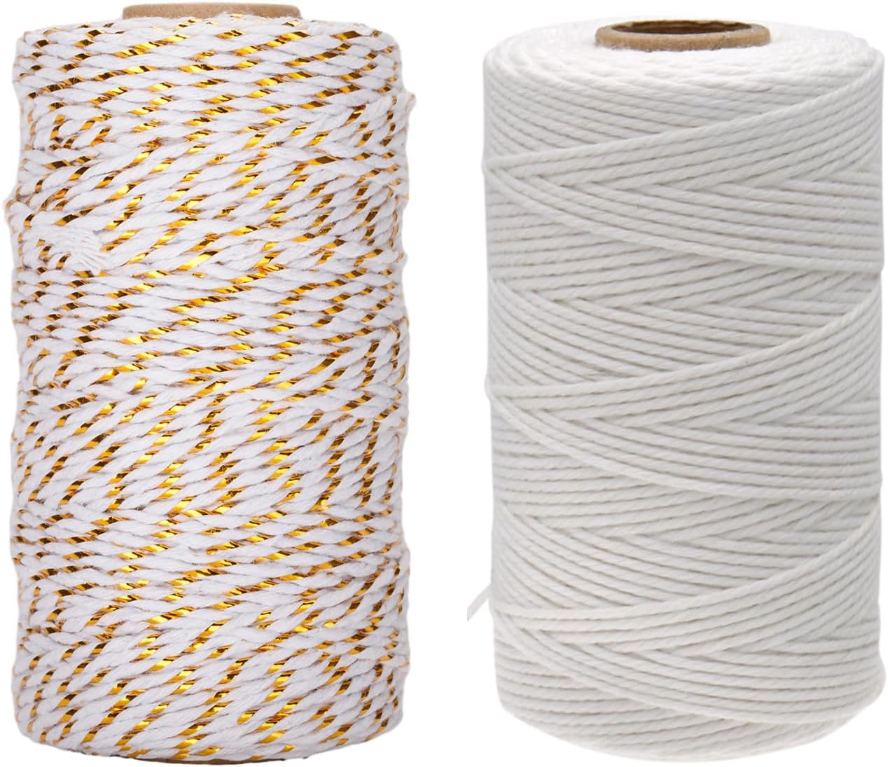 White Twine String and Gold White Twine String