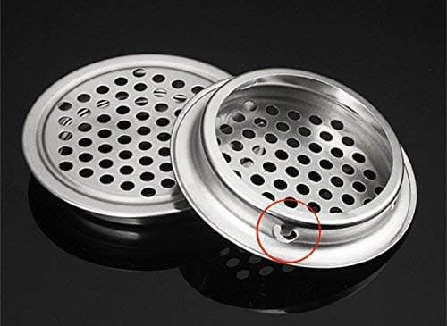20pcs Soffit Vents 2.08" Mounting Dia Stainless Steel Round Air Vent Louver for Cabinet Bathroom Office Kitchen Ventilation