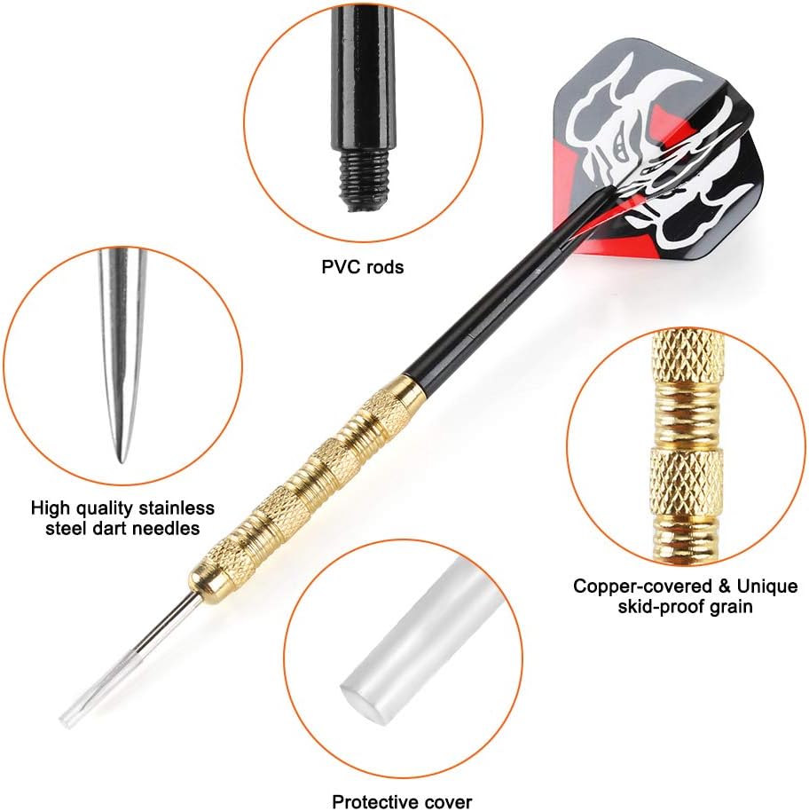 Metal Tip Darts, Steel Tip Darts, 18 Grams Professional Metal Darts, Darts Metal Tip Set, Metal Darts for Dartboard