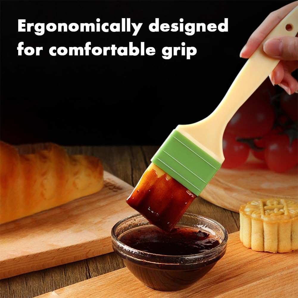 3 Pcs Basting Pastry Brush, Cooking Brush Set, Grill Brush, Food Brush For Baking, Perfect For Marinade, Sauce, Egg Wash, Butter, BBQ Brushes