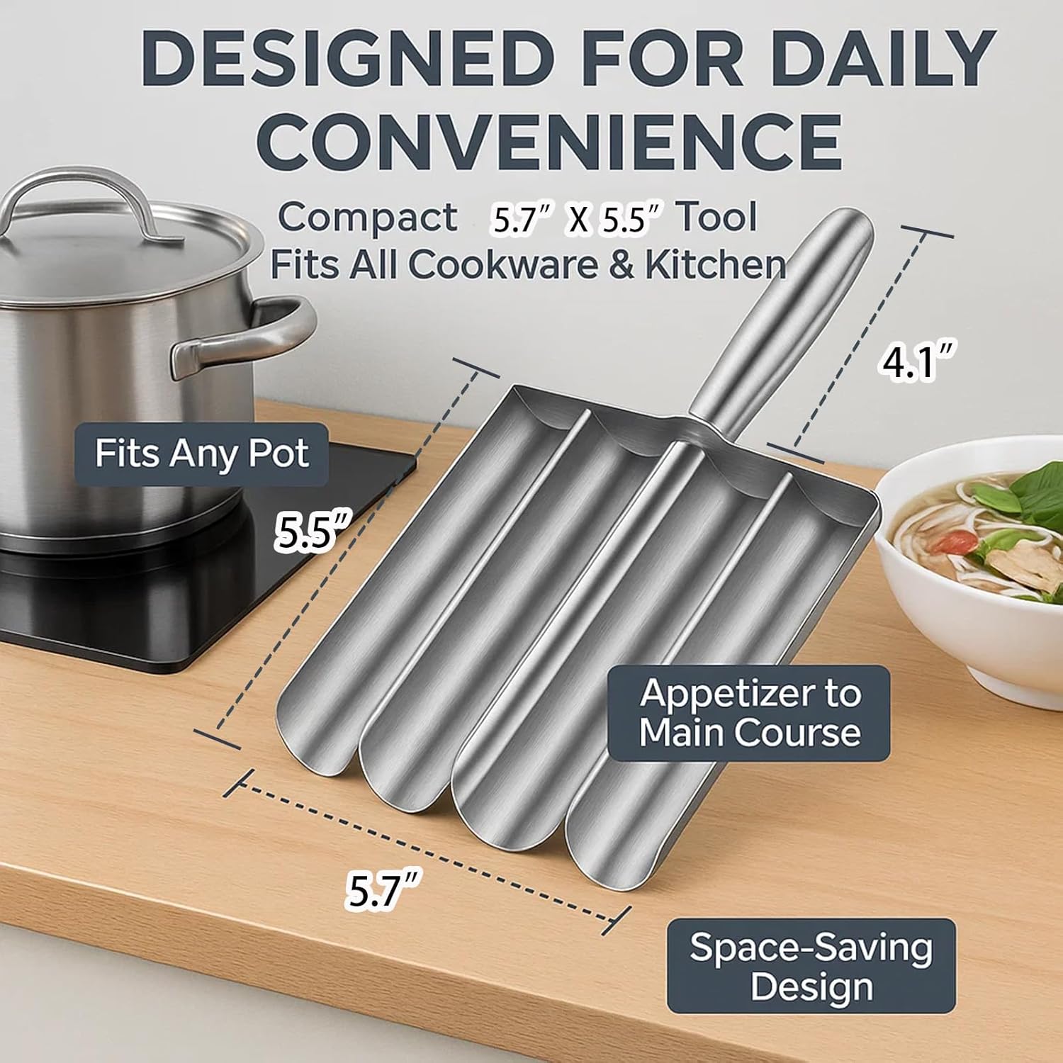 Stainless Steel Silver Meatball Maker Spoon - 1 Piece