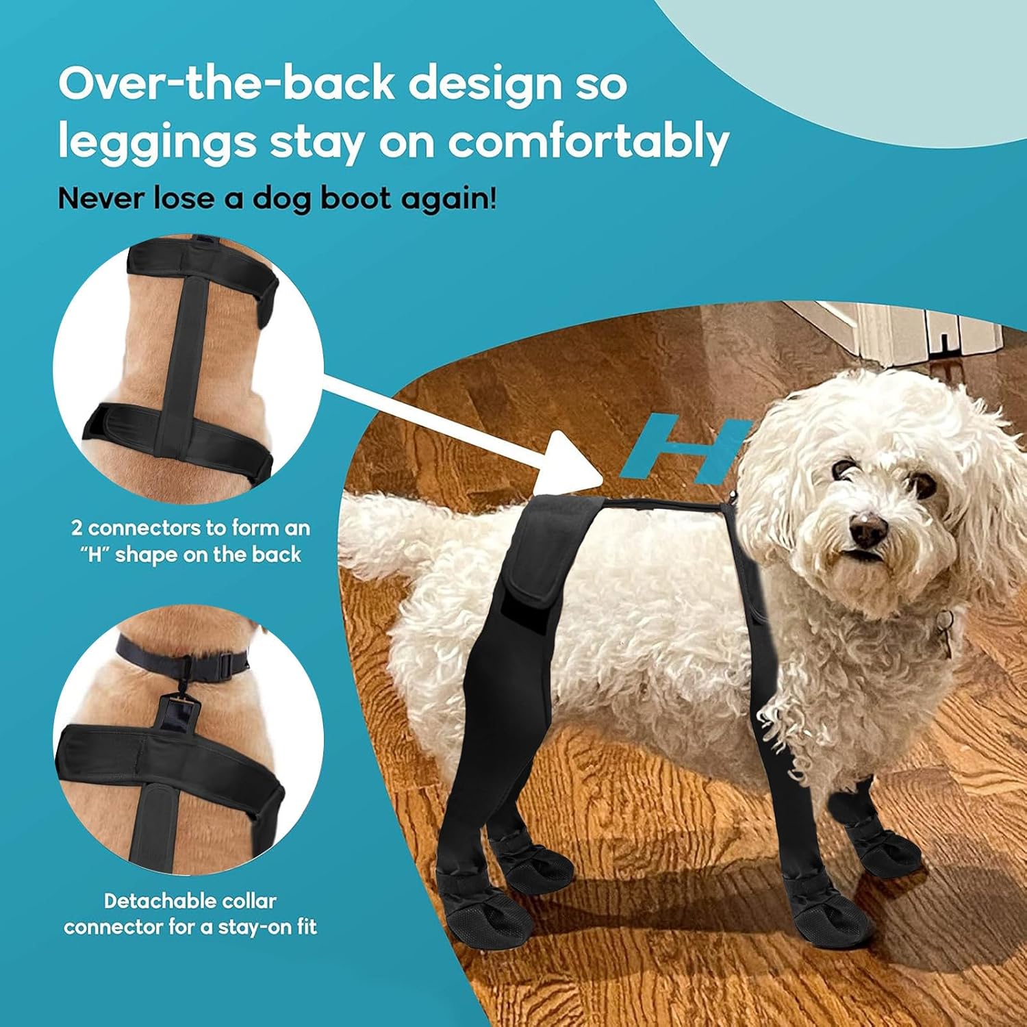 Dog Boots with Straps - Black High Anti-Slip Waterproof Dog Shoes Adjustable Straps Winter Snow Rain Protection Paw Boots for Dogs