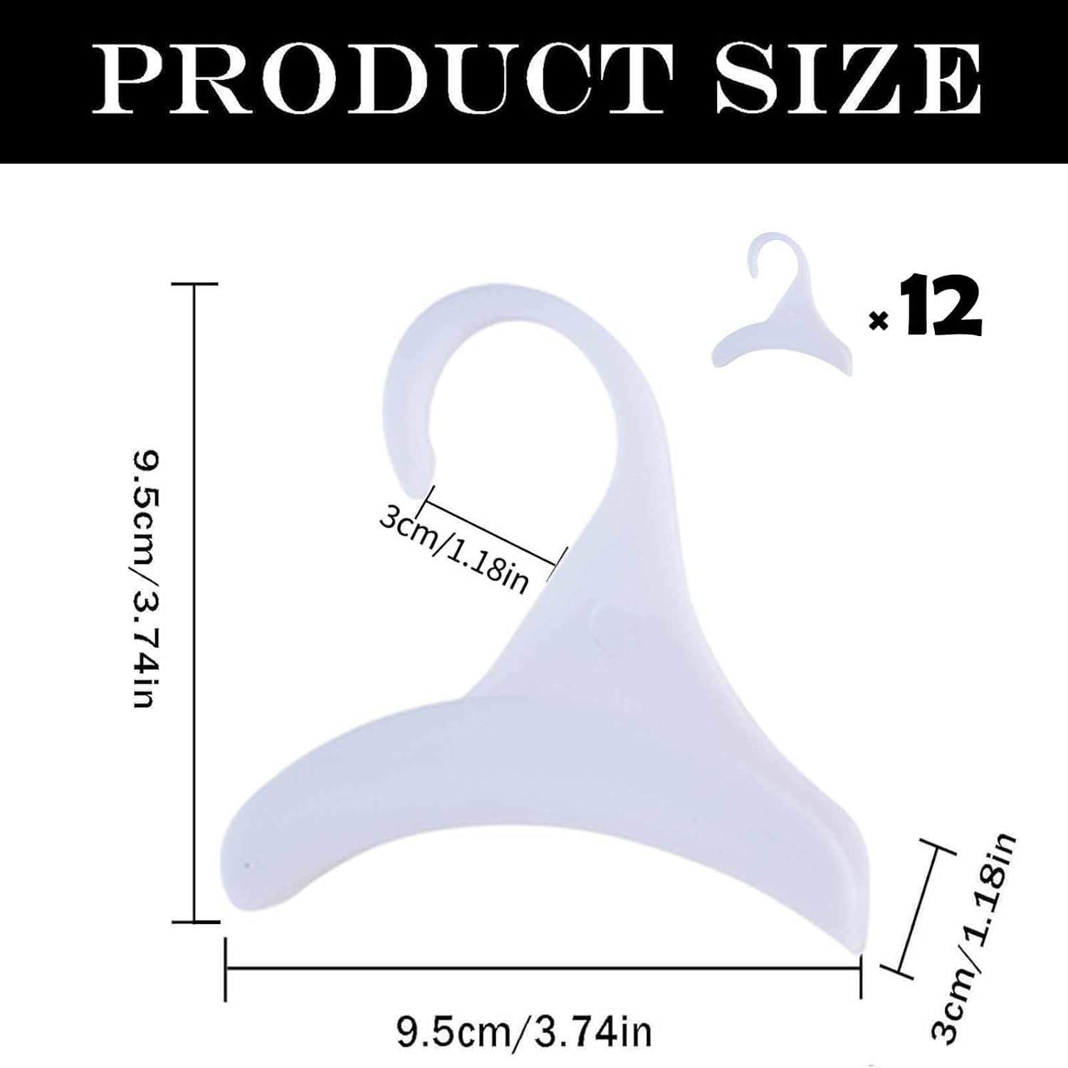 12 Pack Multifunctional White Clothes Hangers for Storage and Organizing