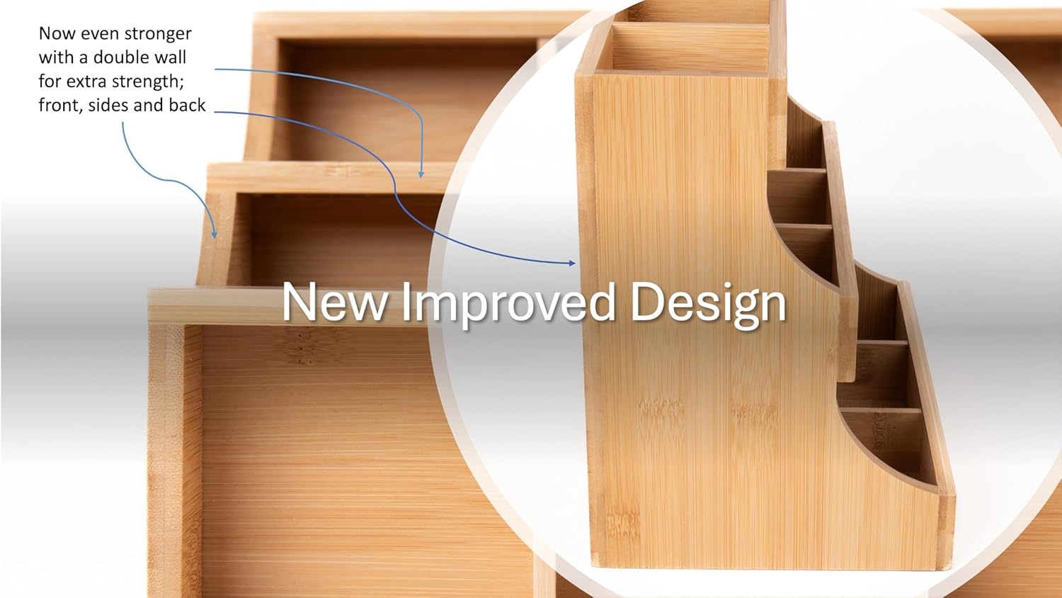 Vertical Bamboo Tea Bag Organizer Holds 180 Tea Bags Space Saving Sustainable Wooden Display for Kitchen Office Café