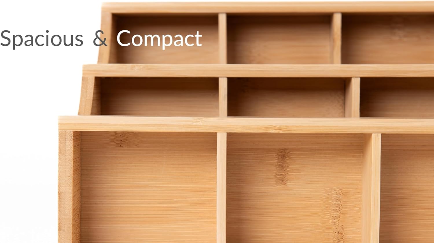 Vertical Bamboo Tea Bag Organizer Holds 180 Tea Bags Space Saving Sustainable Wooden Display for Kitchen Office Café