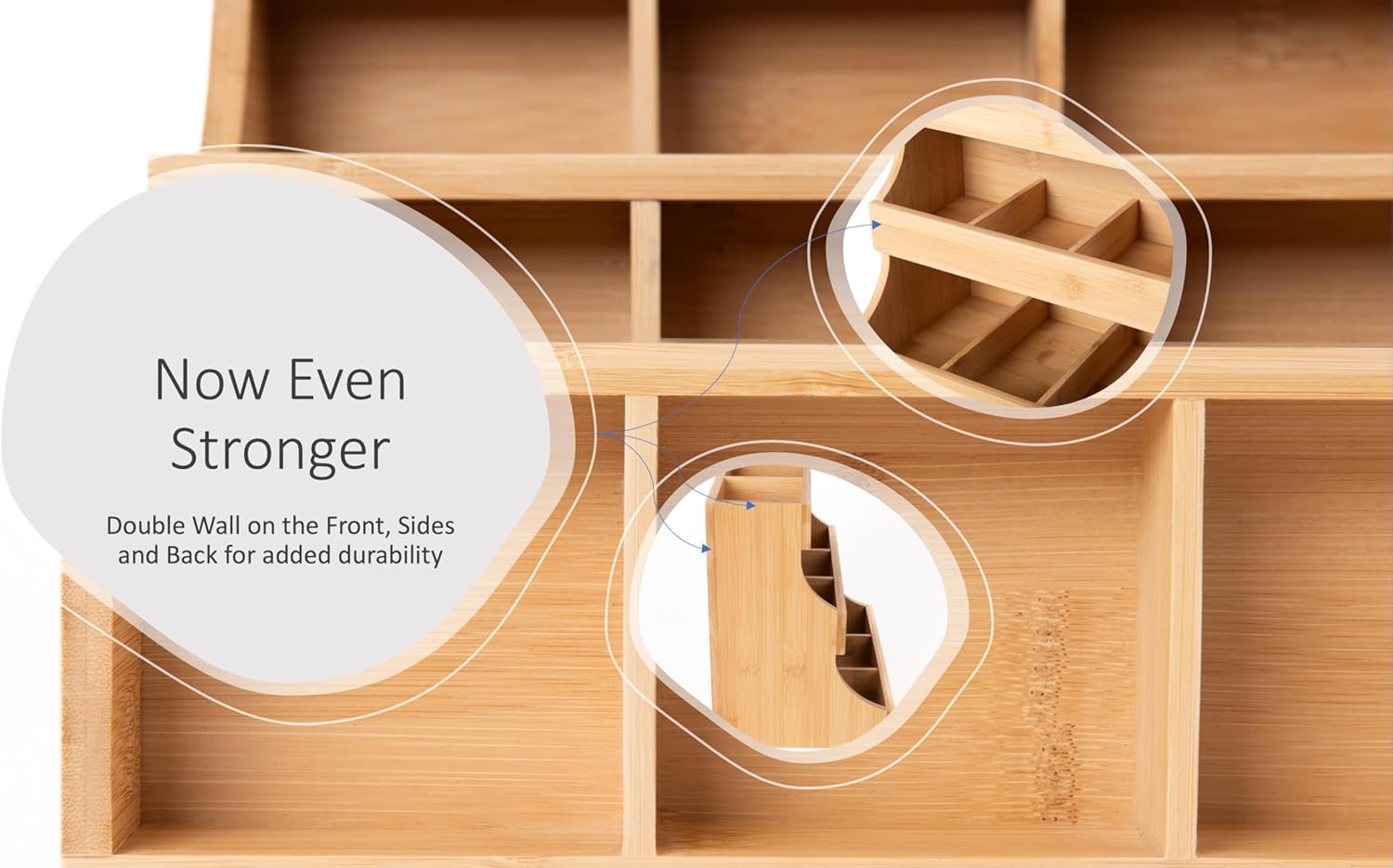 Vertical Bamboo Tea Bag Organizer Holds 180 Tea Bags Space Saving Sustainable Wooden Display for Kitchen Office Café