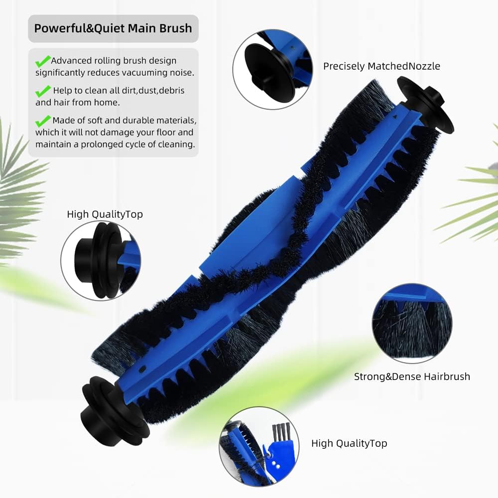 Spare Accessories Compatible for eufy 11S Max, 30C Max, 15C Max, G32 Pro, Robotic Vacuum Replacements: 1 Roller Brush 6 Side Brushes 5 Unibody Filter ??? ??? ??? or ???