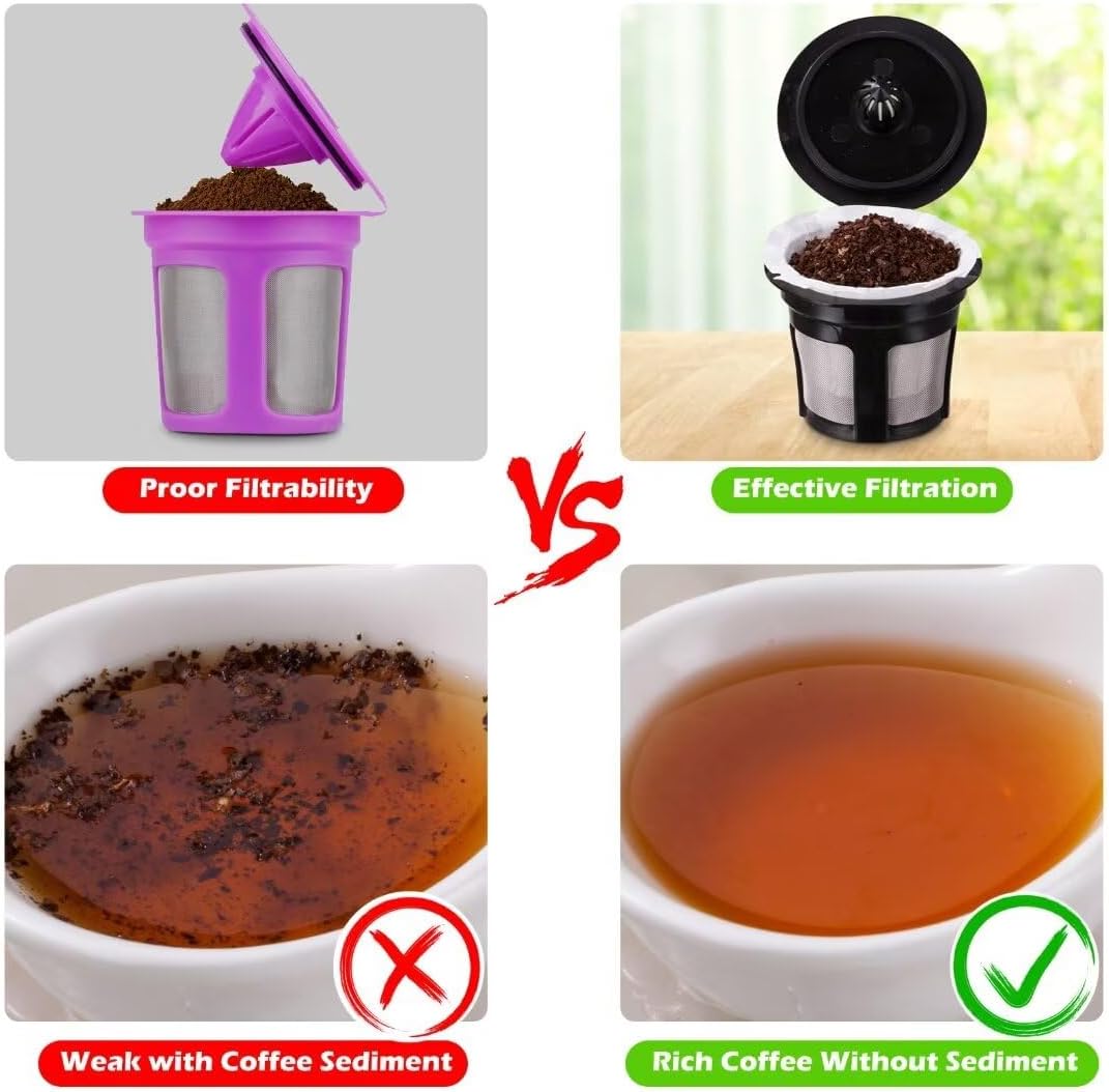 Disposable Paper Coffee Filters, Keurig K Cup Paper Filters for Keurig Single Brewer Reusable Cups, K-Cup Coffee Pods, Fits All Brands Reusable K Cups (300)