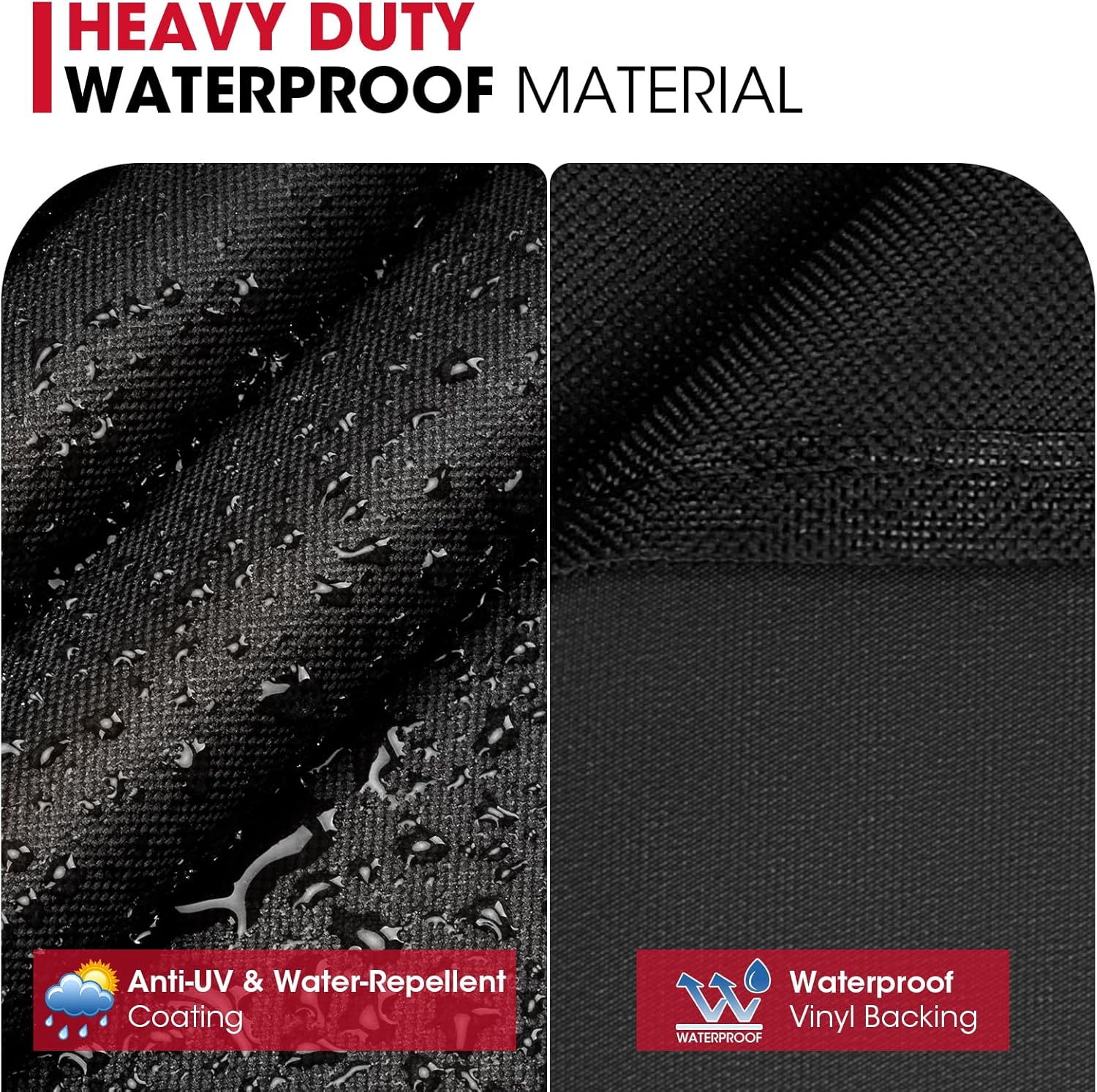 32 Inch Small Grill Cover, Heavy Duty Waterproof 2 Burner Gas BBQ Cover, Compatible with Weber Char-Broil Nexgrill KitchenAid Grills with Both Side Tables Down, All Weather Protection