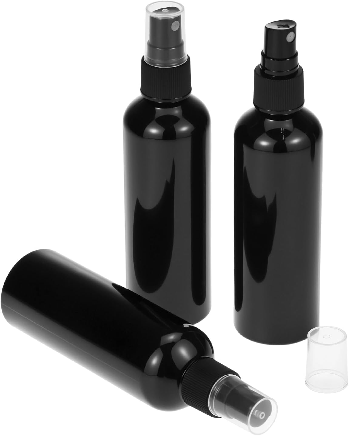Black Empty Spray Bottles, 30 Pack 4 oz Refillable Plastic Containers with Fine Mist Sprayer for Essential Oils, Perfumes, Cleaning