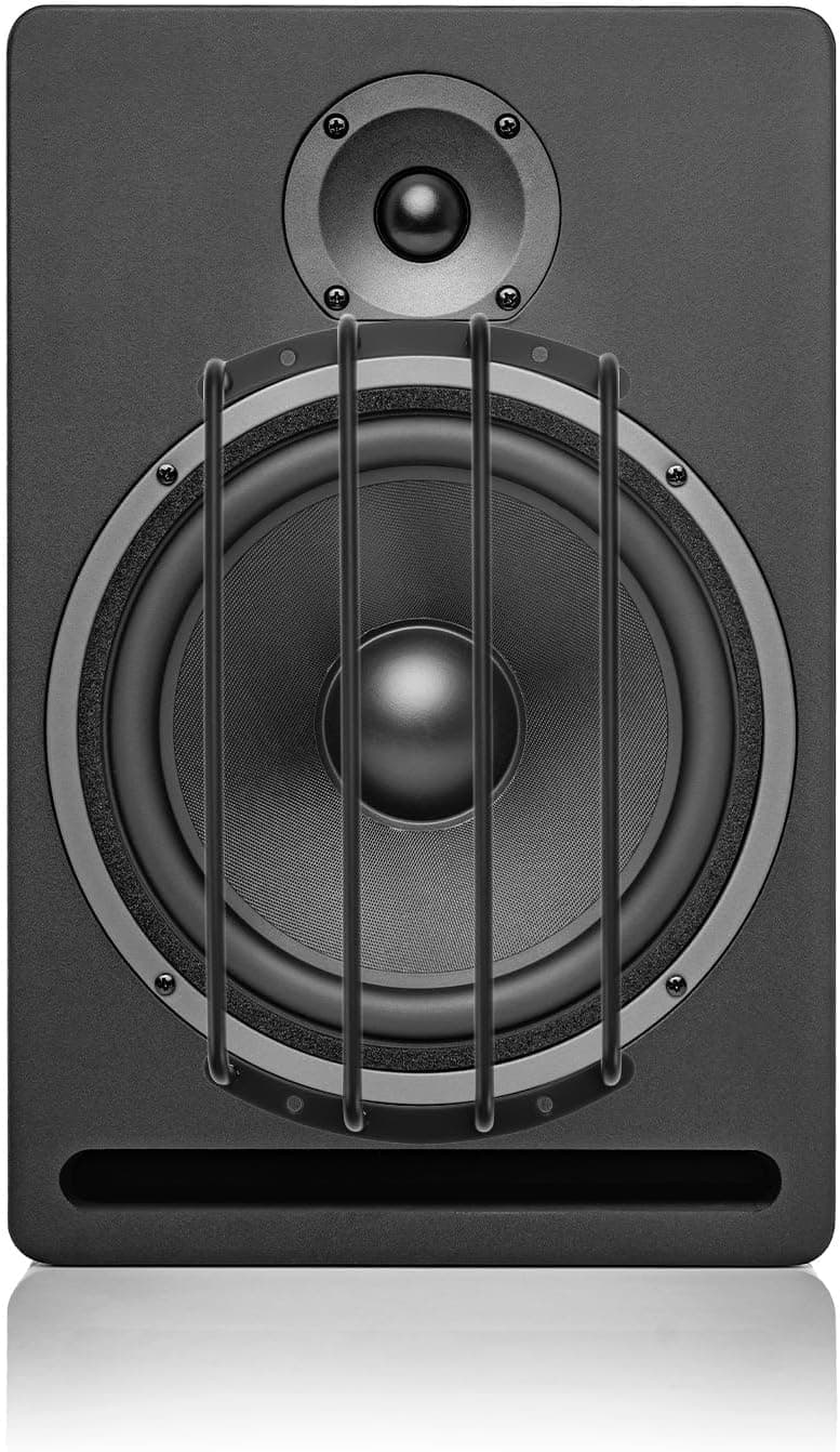 Speaker Grill Cover Set 10 Inch Metal Bar Grille Audio Satin Black 2 Pcs