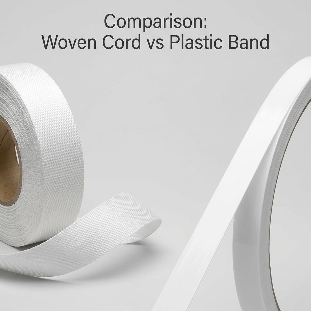 3/4" x 250' Woven Polyester Cord Strap – Strong 2400 lb Strength for Pallet, Bundling & Packaging