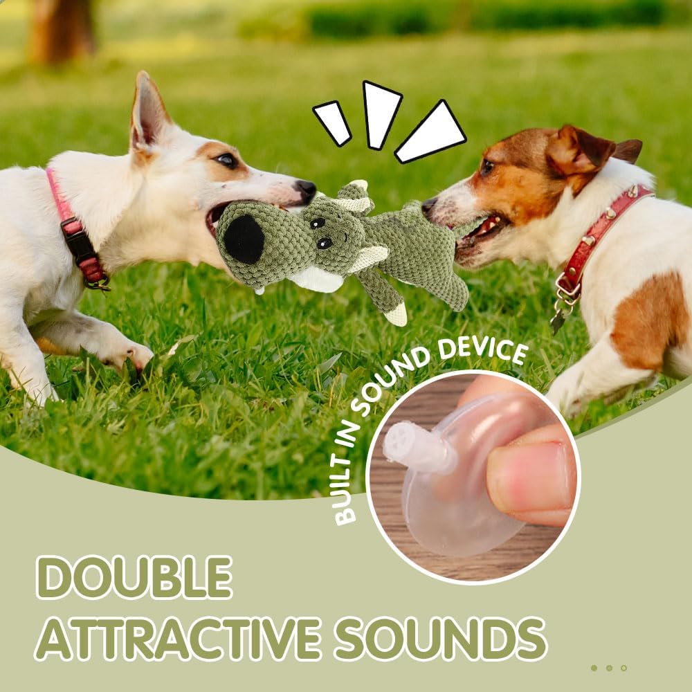 Dog Plush Toys for Aggressive Chewers, Dog Toys Indestructible Dog Puppy Squeaky Chew Toys, 2026 Interactive Dog Toys for Heavy Chewers Durable Chew Toys Dog Plush Toy (Green)