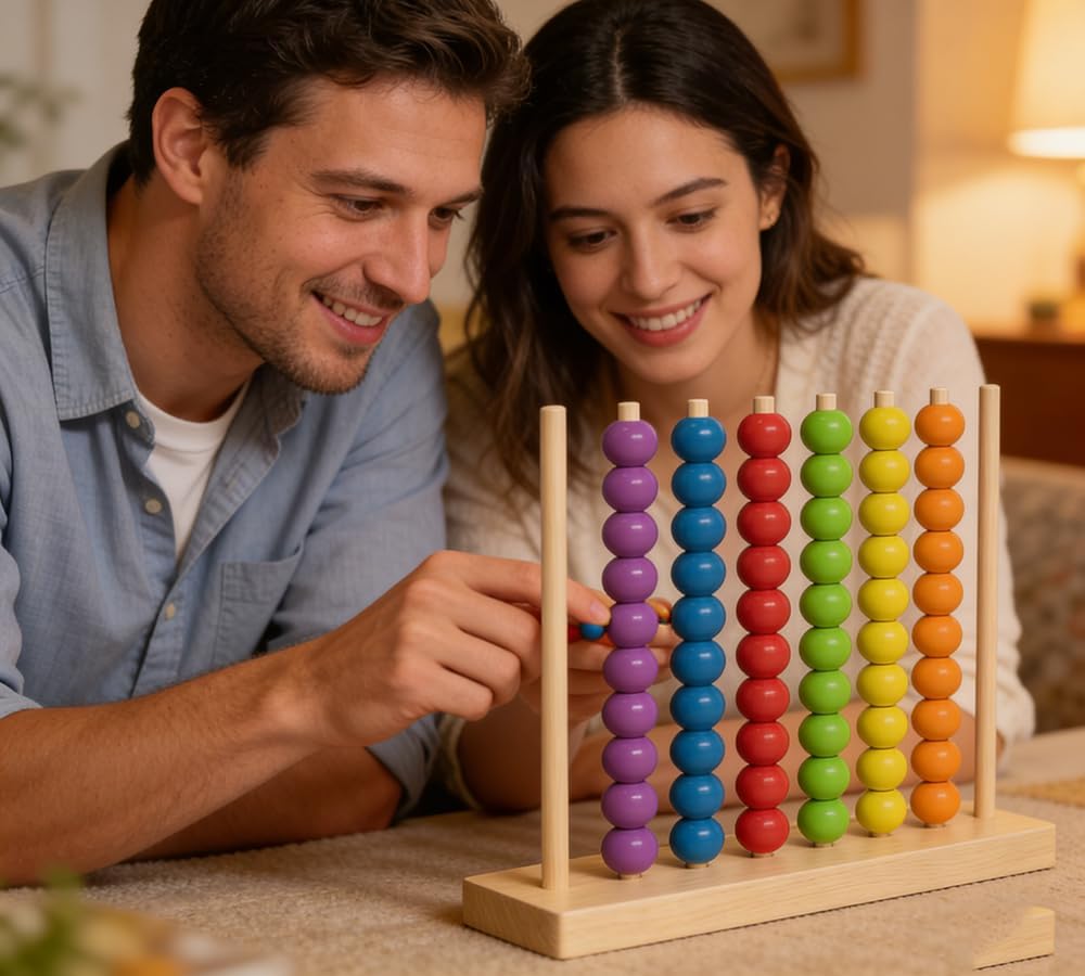 Color Matching Stacking Puzzle Game, 2026 New Fast-Paced Rainbow Ring Stacking Puzzle Game, Upgrade Wooden Color Match Challenge Game for Family Fun and Strategy Lovers (#02)