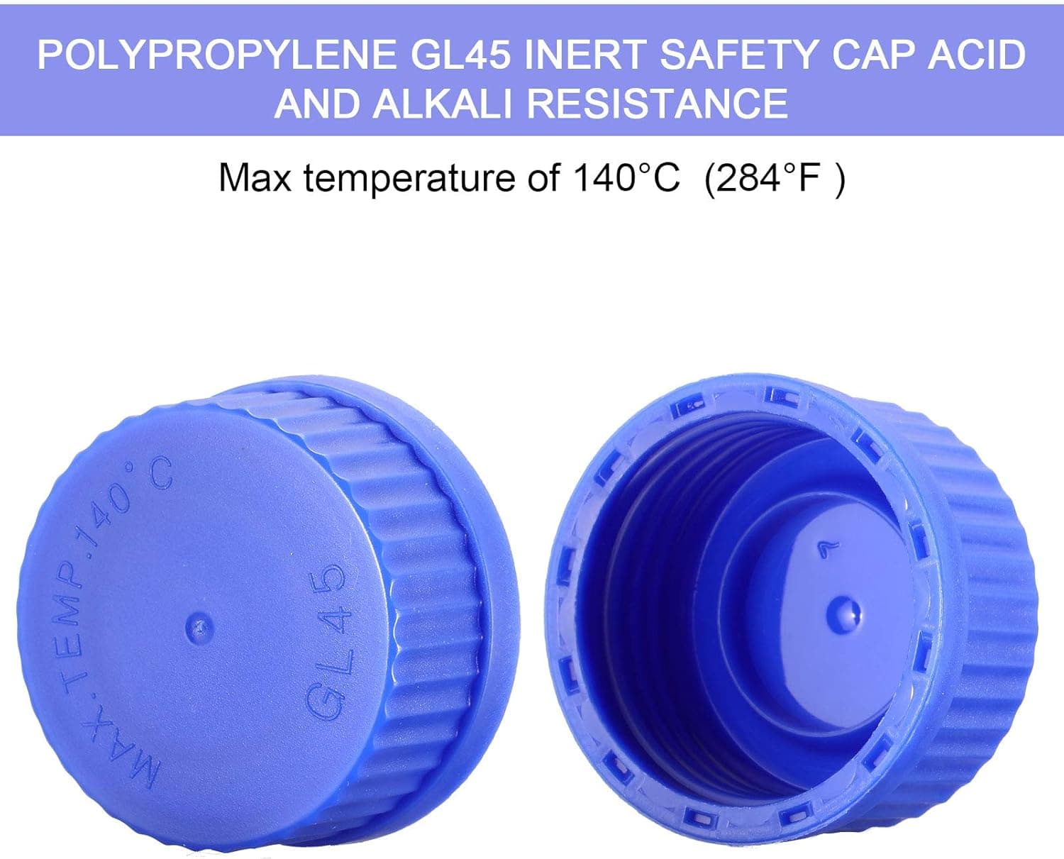 4 Pieces Glass Round Media Storage Glass Bottles Borosilicate Media Bottles with GL45 Blue Screw Cap for Lab Water Reagent Liquids(100 ml)