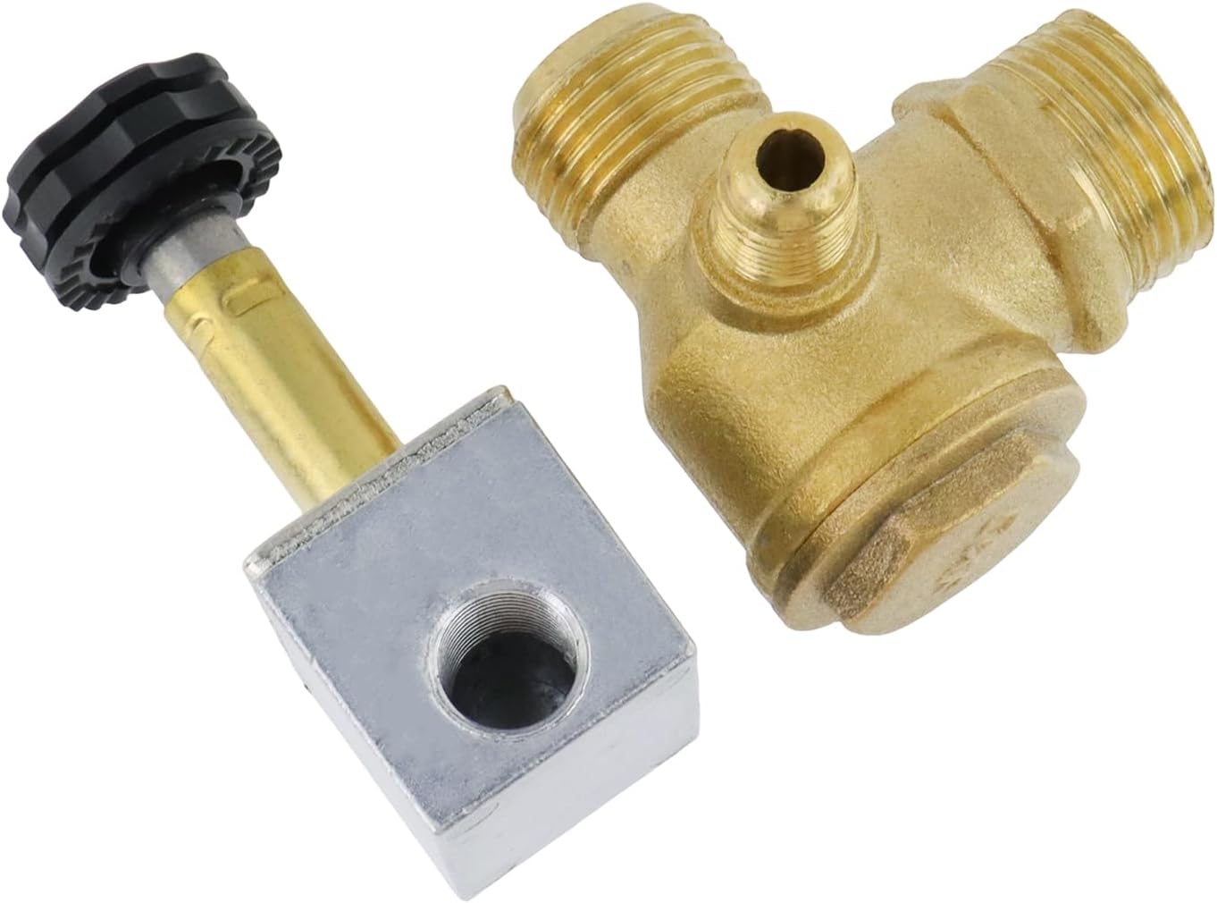 Electric Solenoid Air Valve Body 1.5KW Aluminum Power-Off Vent Exhaust Valves Body with 3 Way Valve for Air Compresspor