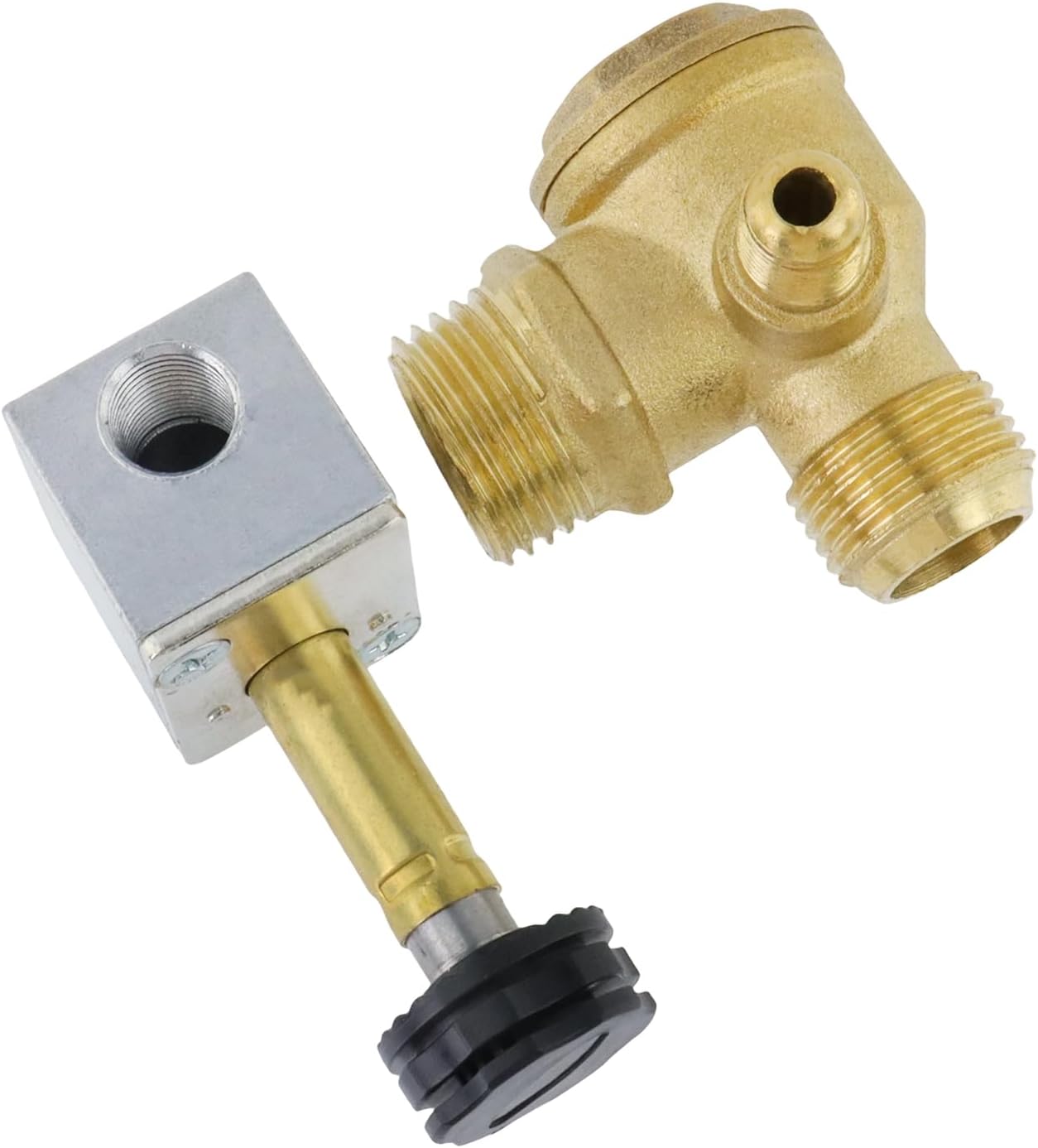 Electric Solenoid Air Valve Body 1.5KW Aluminum Power-Off Vent Exhaust Valves Body with 3 Way Valve for Air Compresspor