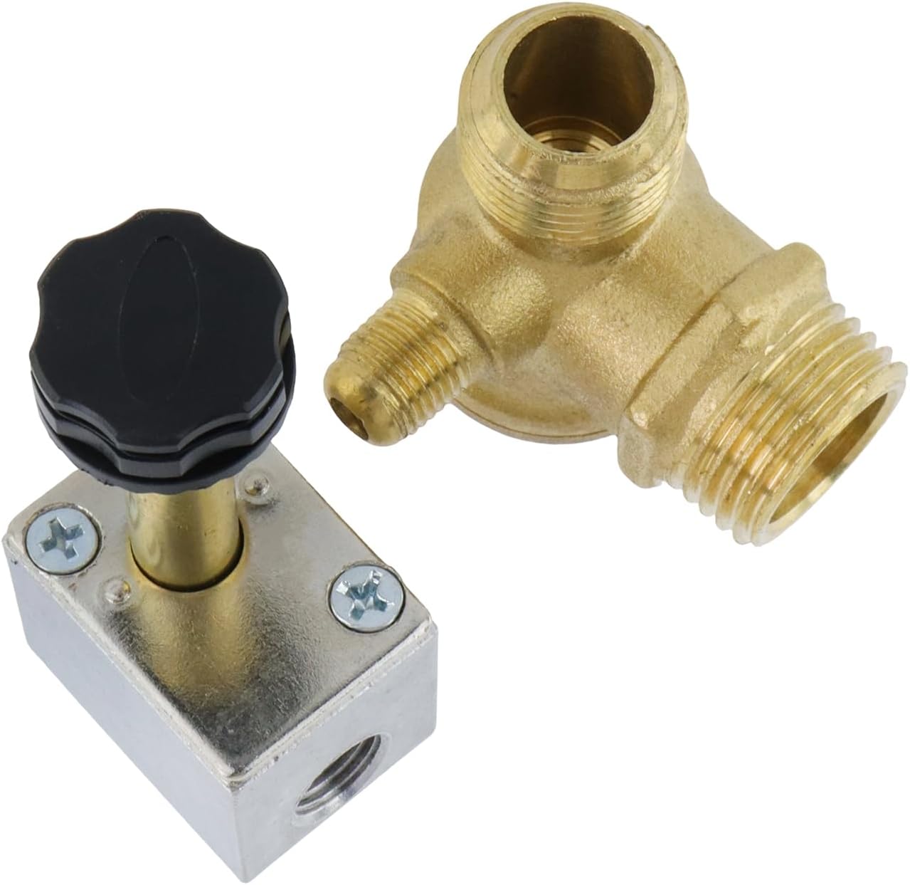 Electric Solenoid Air Valve Body 1.5KW Aluminum Power-Off Vent Exhaust Valves Body with 3 Way Valve for Air Compresspor