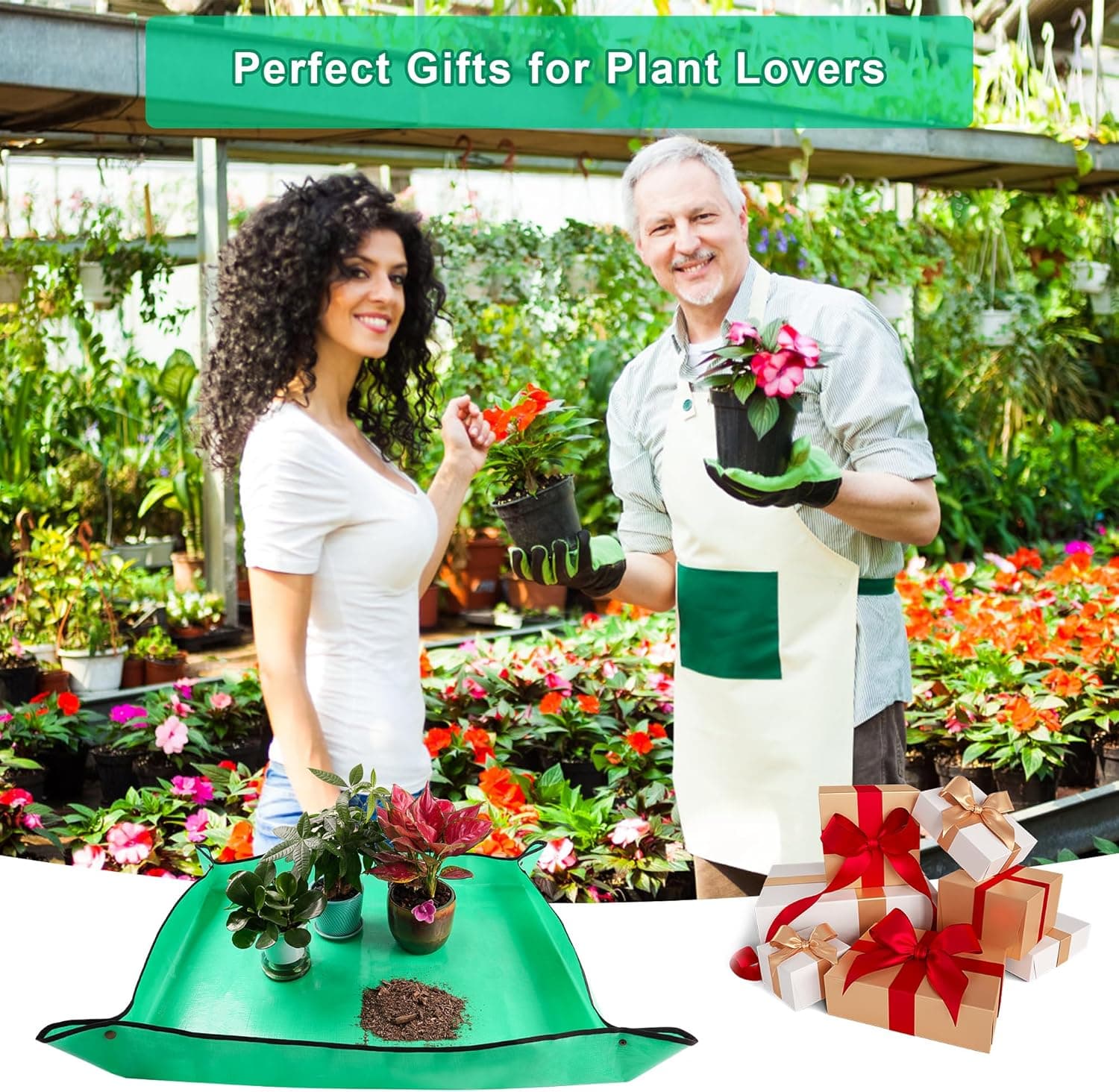 Repotting Mat for Indoor Plants Waterproof Foldable Gardening Tray 39.5X31.5 Inch
