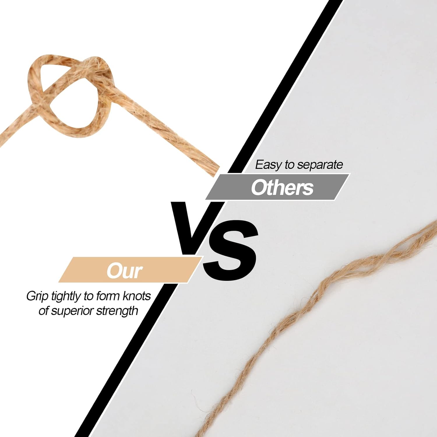 984 FT Natural Jute Twine, 3ply Thin Ribbon Hemp Twine for Gardening, Plant, Gift Wrapping, Art, Wedding Decoration, Packing, Bulk (3 Roll)