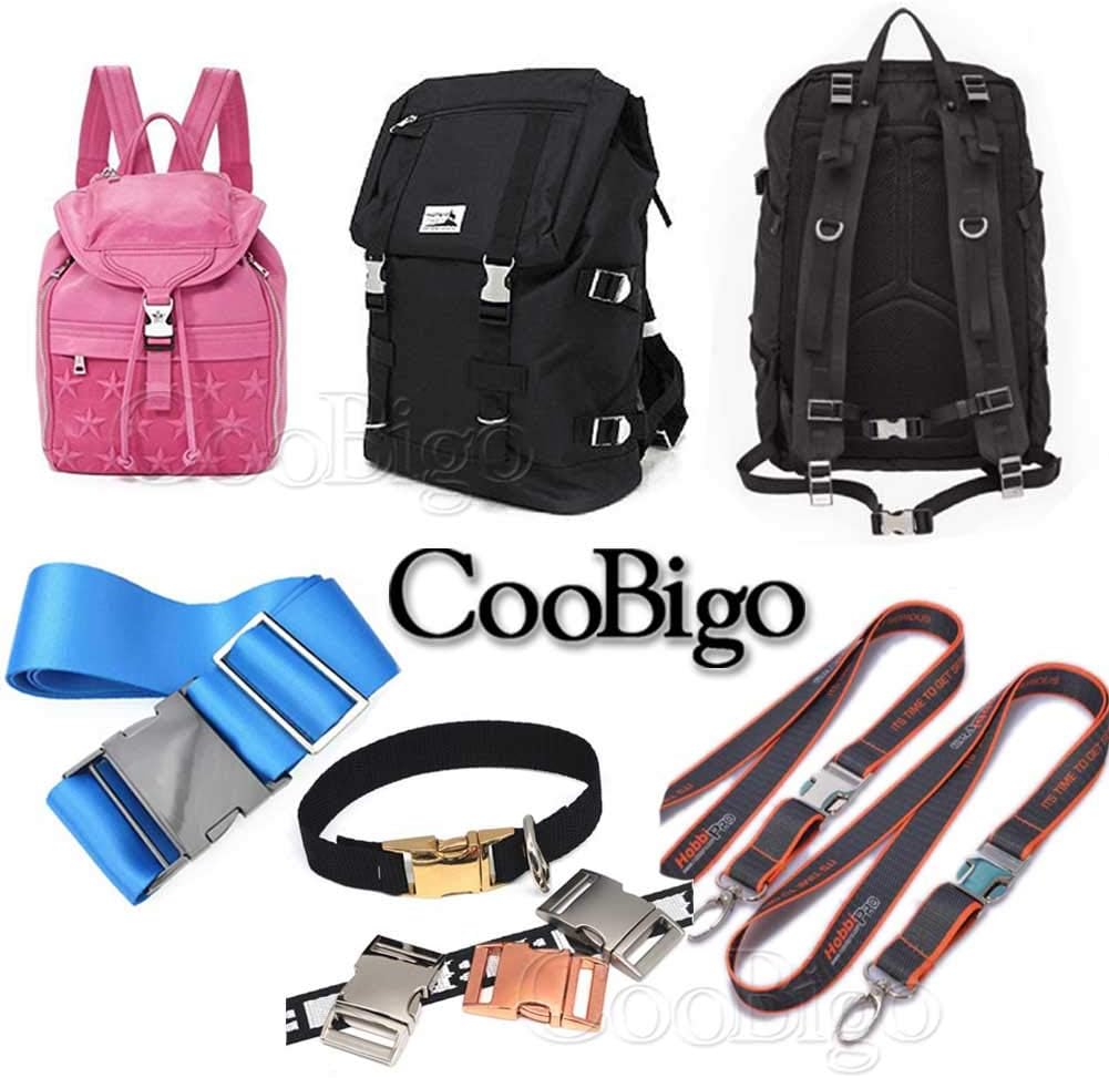 CooBigo 10 Pack 3/8" Metal Side Release Buckles for Paracord Bracelets (Mix) FLQ100(Mix-s)