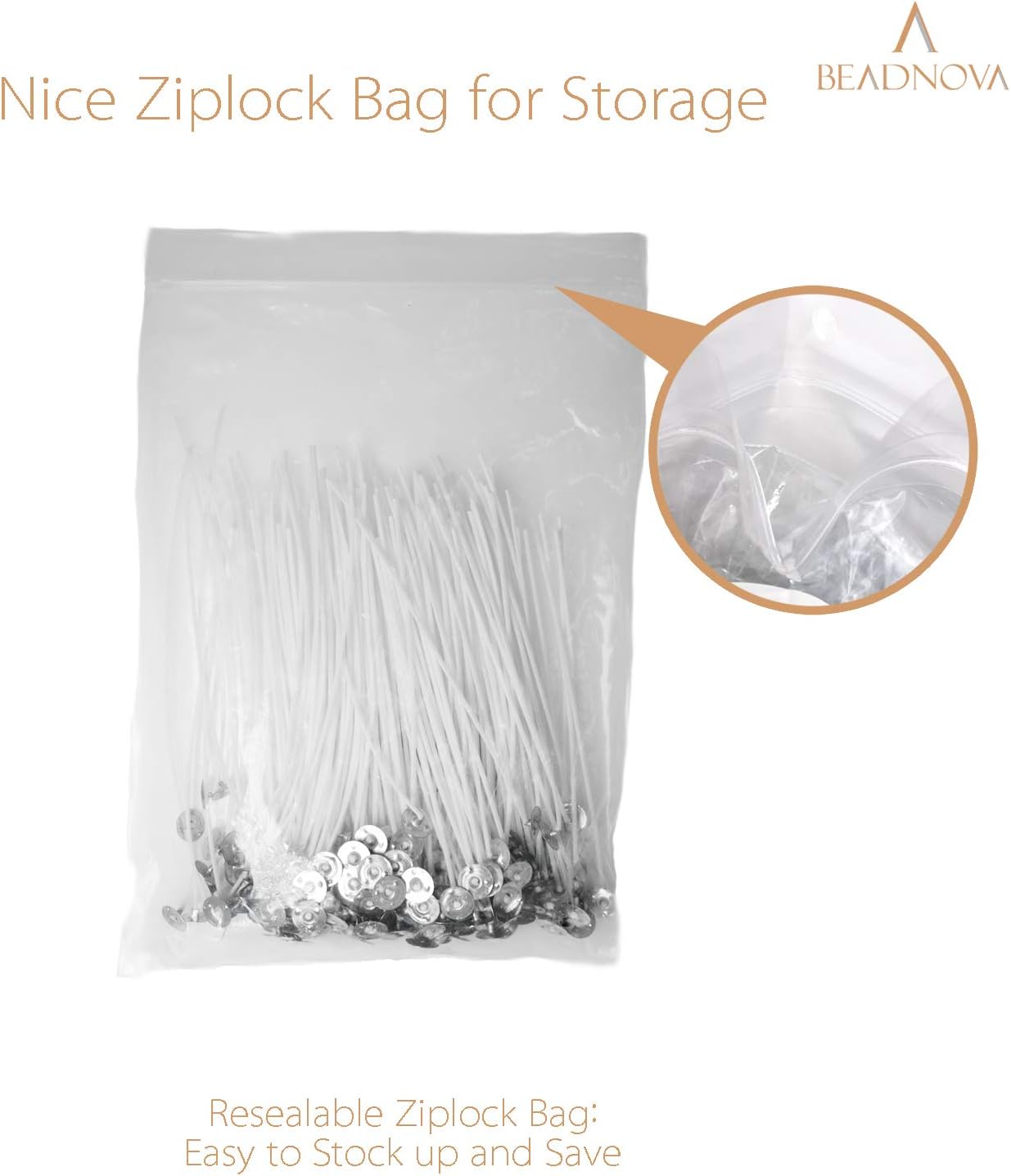 Candle Wicks 6 Inch 200pcs Large Cotton Wicks String for Candle Making Supplies