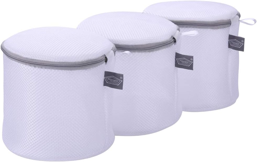 Kimmama Bra Washing Bags for Laundry, Lingerie Bags for Washing Delicates, Bra Laundry Bag for Washing Machine, Sandwish Mesh, 7x7x7"