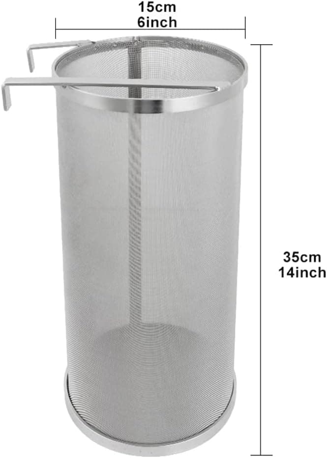 Spider Strainer Mesh 300 Micron 6"x14" for Home Beer Brewing Filter Kettle