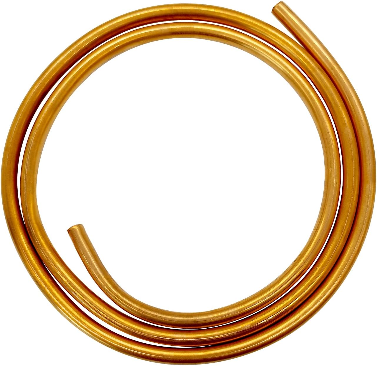 Copper Tubing, 1/4" OD × 3/16" ID 5FT Length Refrigeration Soft Coil Seamless Round Tubing for DIY Handicrafts, Jewelry, Crafts＆Indtry