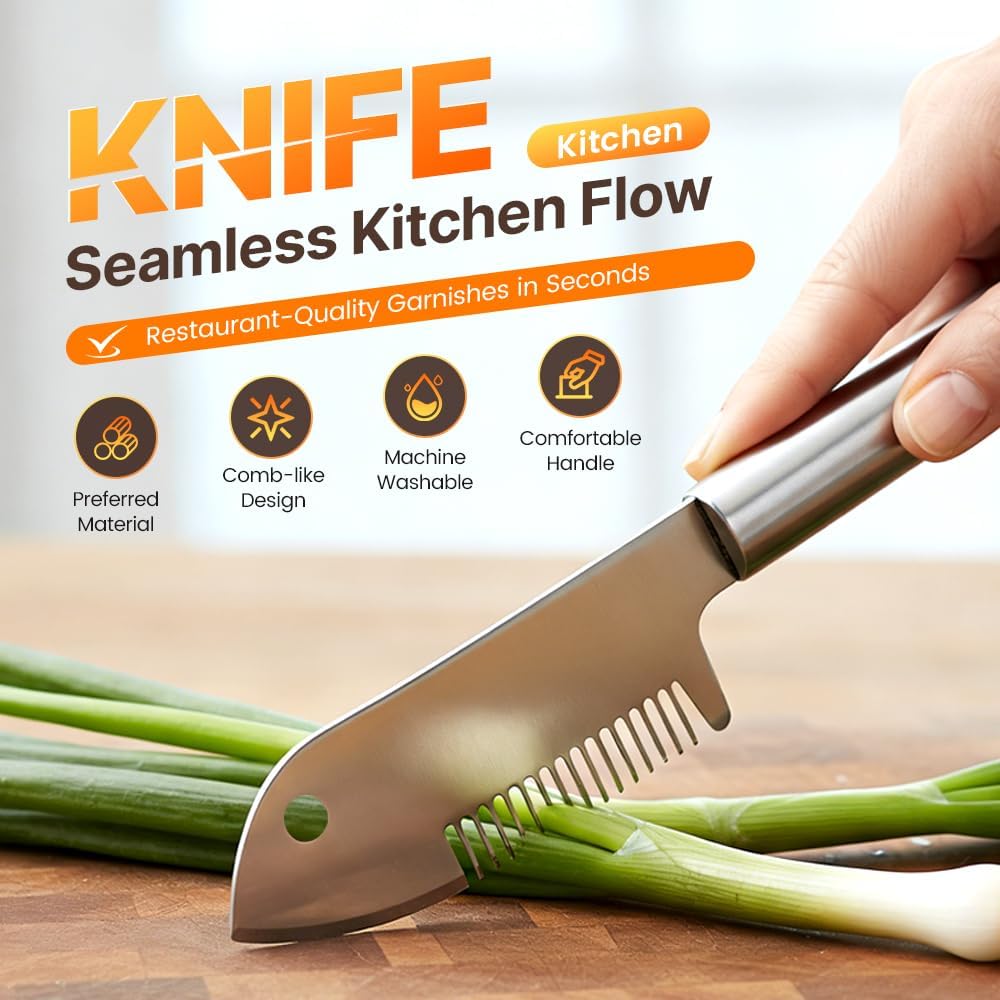 Stainless Steel Multi-Purpose Julienne Peeler, Precision Blade Vegetable Fruit Slicer, Ergonomic Grip & One-Piece, Shredder for Salads Potatoes Carrots (1PCS)