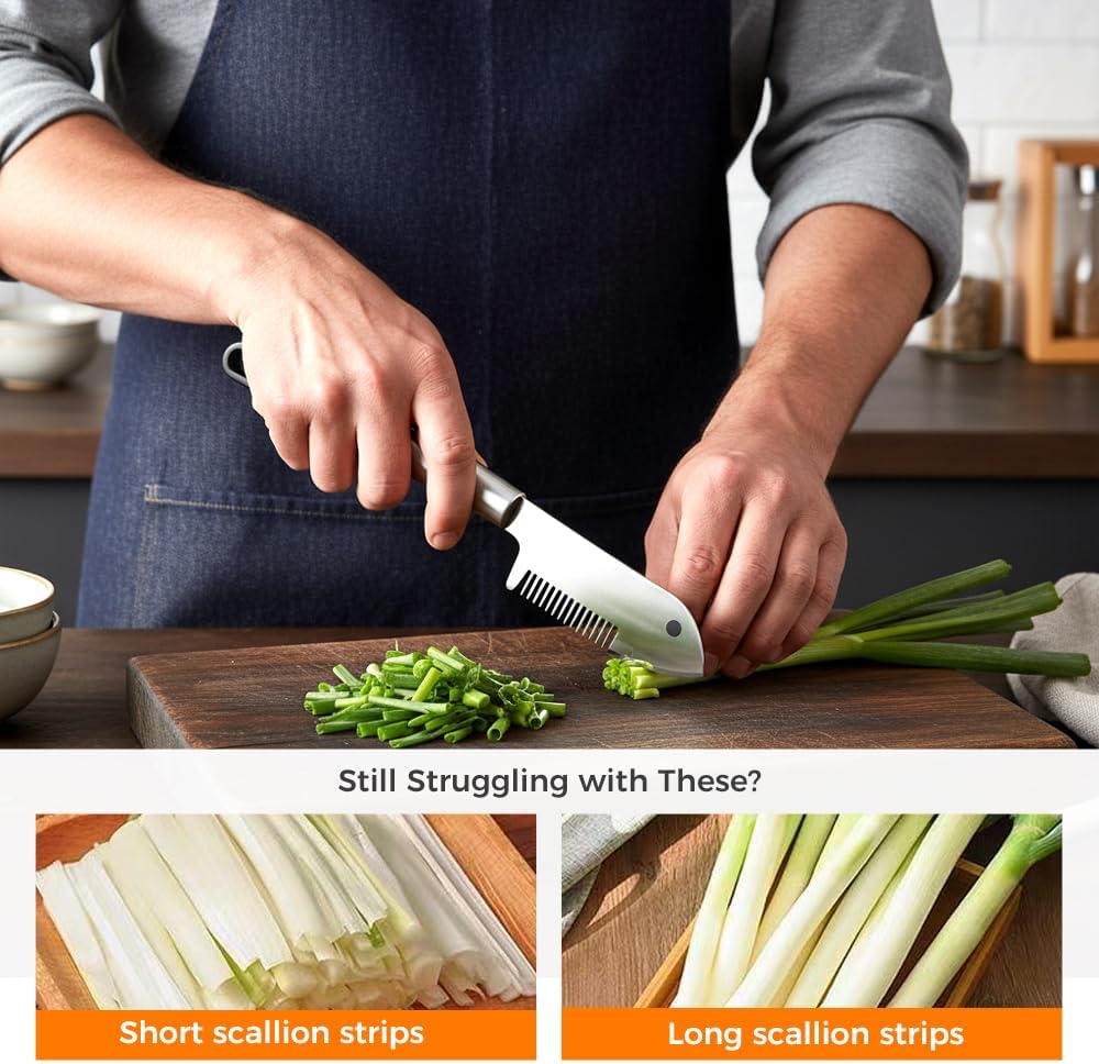 Stainless Steel Multi-Purpose Julienne Peeler, Precision Blade Vegetable Fruit Slicer, Ergonomic Grip & One-Piece, Shredder for Salads Potatoes Carrots (1PCS)