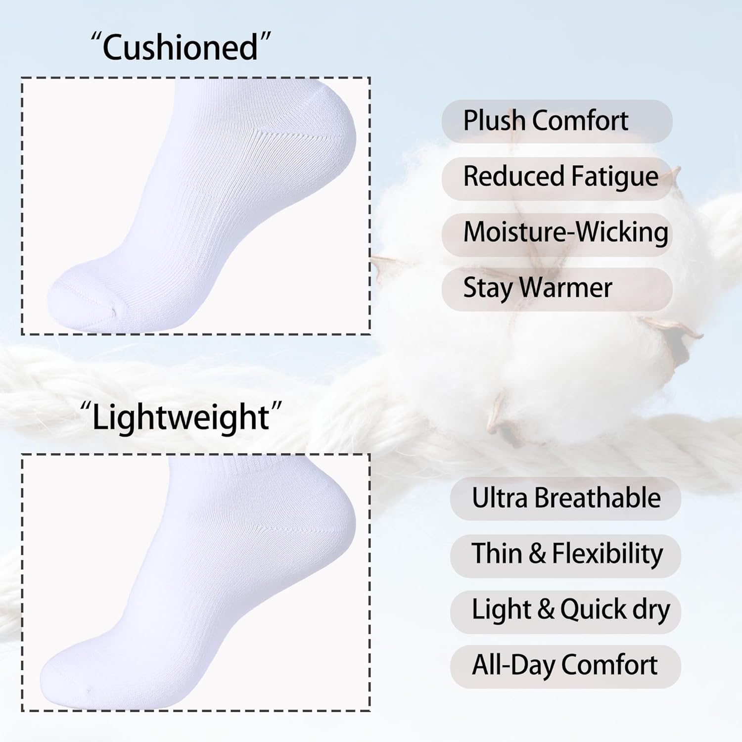 Womens Striped Socks Cotton Athletic Running Chioned Calf Socks Casual School Style 3 Pairs