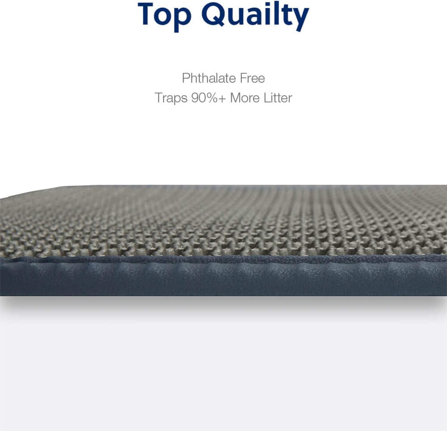 Cat Litter Mat, Kitty Litter Trapping Mat, Honeycomb Double Layer Mats, No Phthalate, Urine Waterproof, Easy Clean, Scatter Control, Catcher Litter Tray Box Rug Carpet