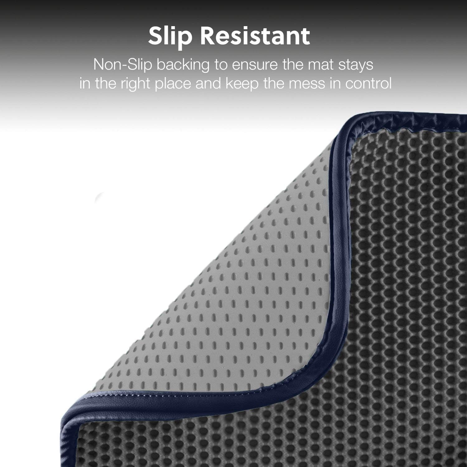 Cat Litter Mat, Kitty Litter Trapping Mat, Honeycomb Double Layer Mats, No Phthalate, Urine Waterproof, Easy Clean, Scatter Control, Catcher Litter Tray Box Rug Carpet
