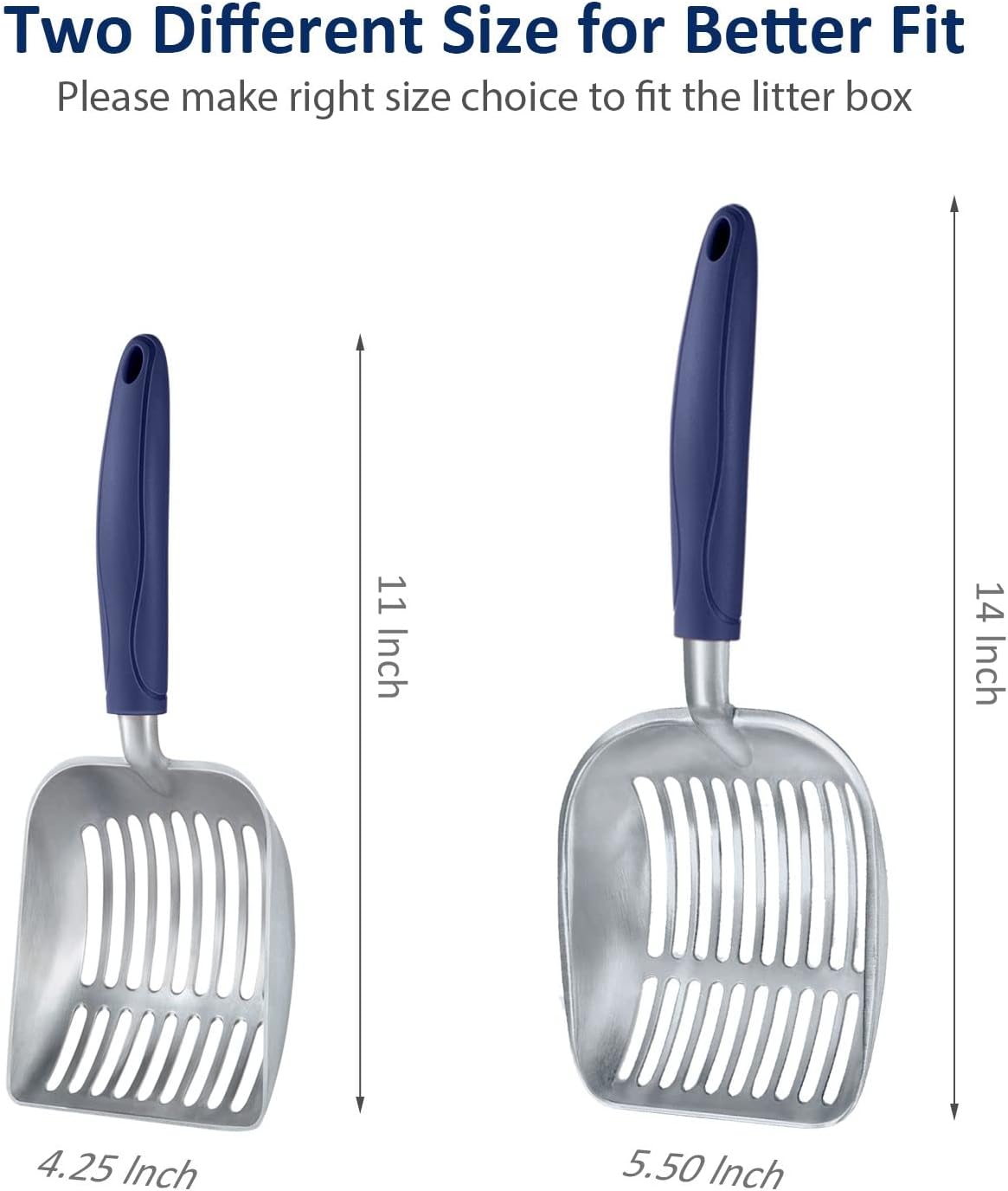 Dual Size Cat Litter Scooper Combo Set for Easy Cleanup