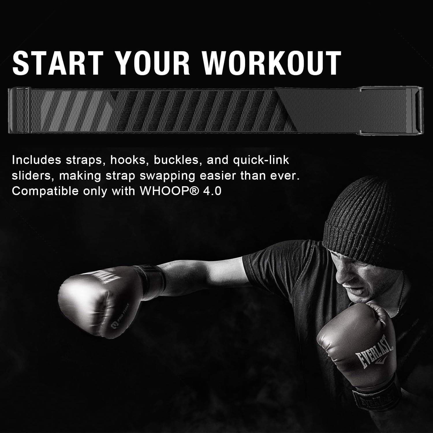 HydroKnit Nylon Sport Band Compatible with Whoop 4.0 | Soft, Elastic, Fast-Drying, Water-Resistant, and Comfortable Replacement Strap for Active Lifestyles