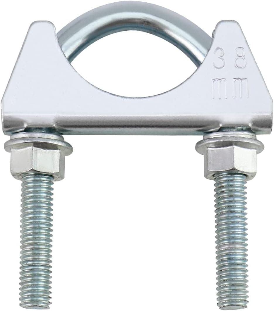 U-Bolt Muffler Tip Exhaust Hook, 1-1/2" OD 2Pcs Stainless Steel Universal Silencer Exhaust Clip