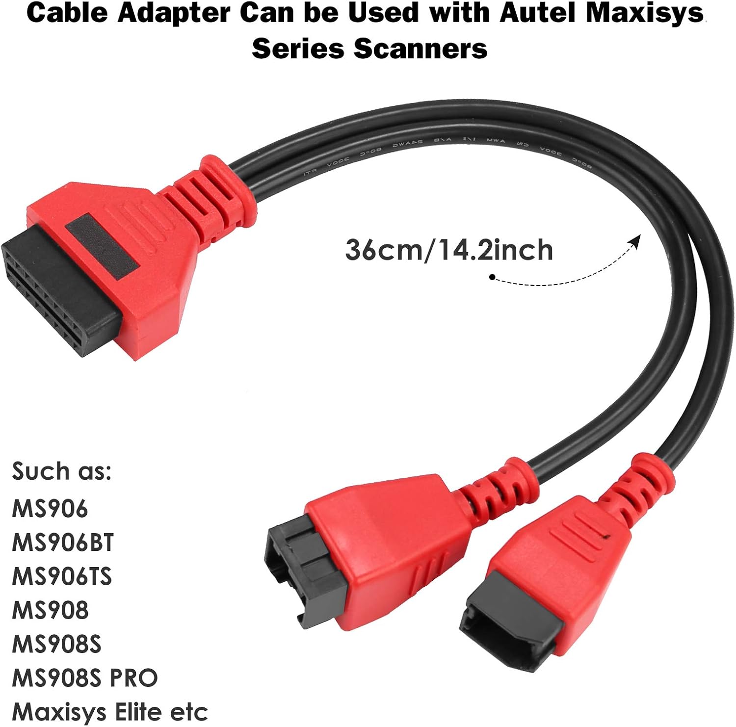 Cable Adaptor for Chrysler 12+8 Programming Cable Connector for Autel DS808 Maxisys Main Test Cable for Autel DS808 Maxisys MS905 MS906 MS906BT MS906S MS908 MS908S Pro