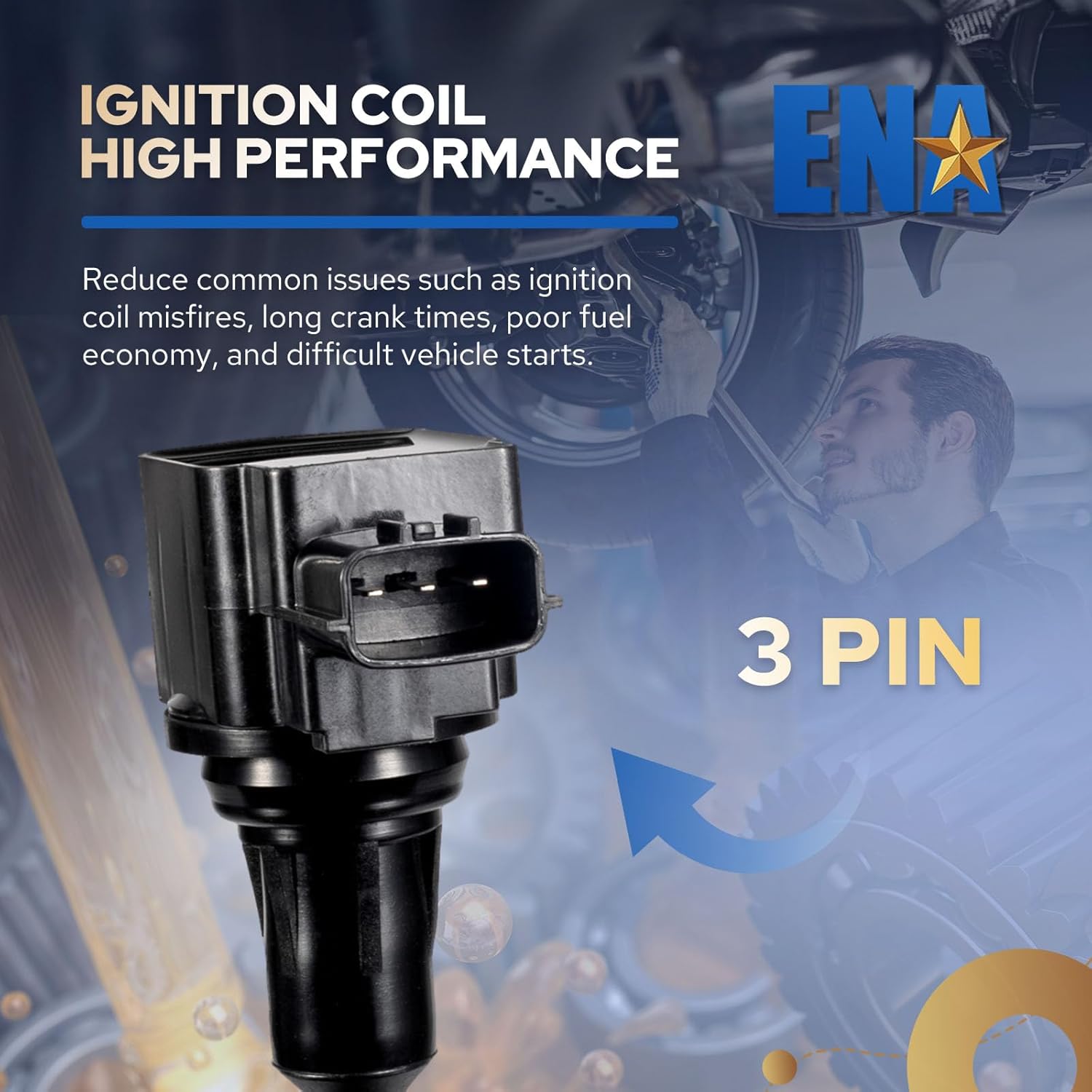 Set of 4 Ignition Coil Pack 2007 2008 2009 2010 2011 2012 Compatible with Nissan Altima Versa Sentra Cube Rogue Frontier 2013 2014 2015 Infiniti M56 FX50 QX60 QX70 2.5L 2.0L 1.8L Replace# UF549