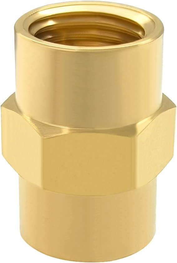10PCS Brass Coupling 1/4" x 1/4" NPT Female Coupler Hex Head Pipe Fitting