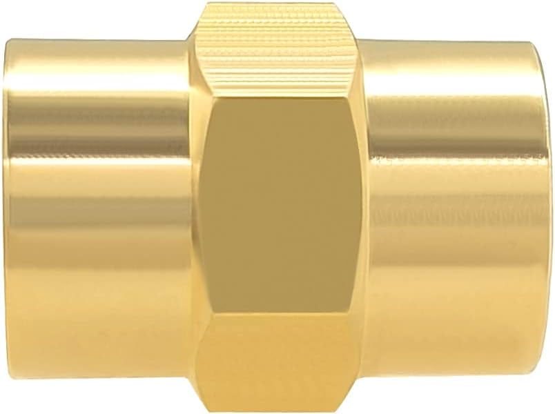 10PCS Brass Coupling 1/4" x 1/4" NPT Female Coupler Hex Head Pipe Fitting