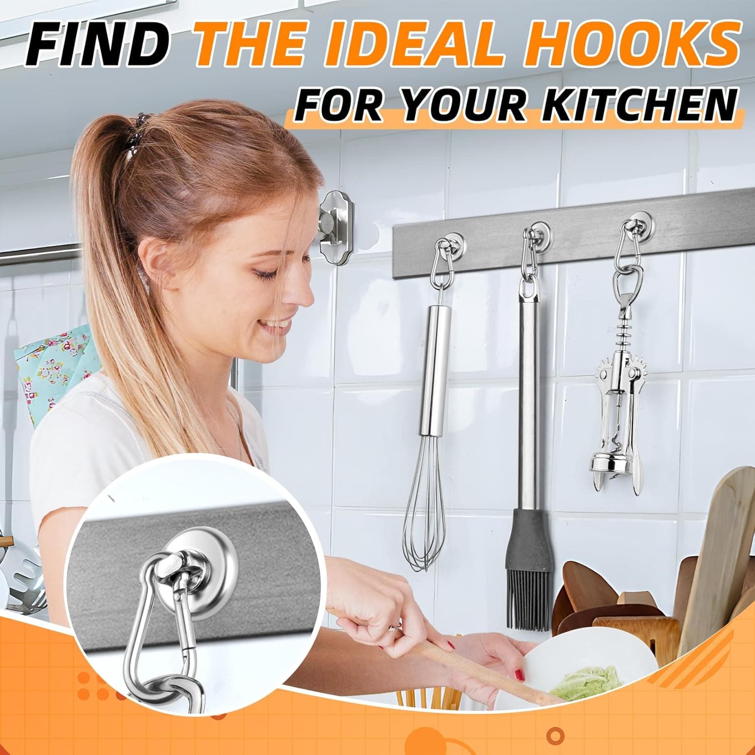 Magnetic Hooks Heavy Duty Neodymium 10 Pack 70LBS for Kitchen Home Warehouse School