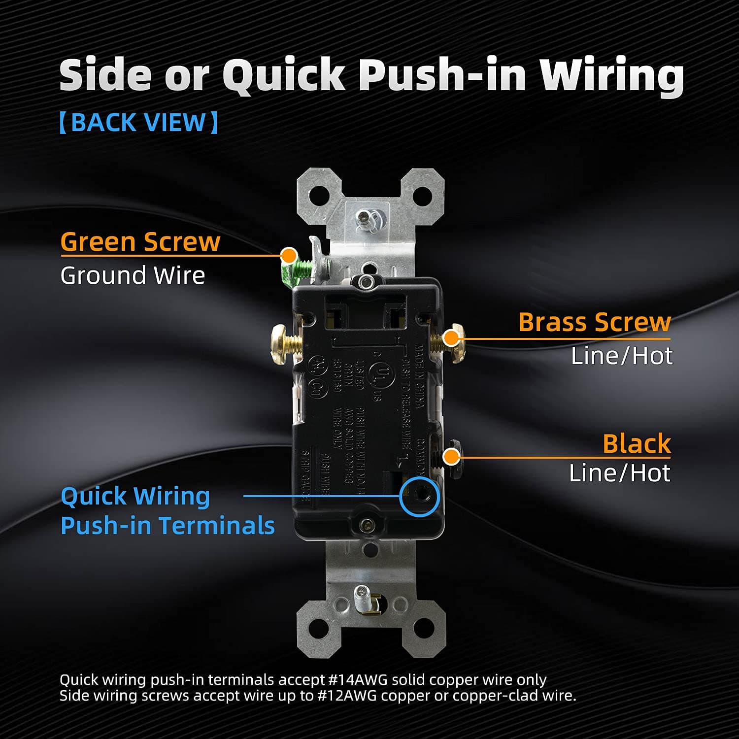 3 Way Toggle Light Switch Self-Grounding 15 Amp 120 V Glossy White