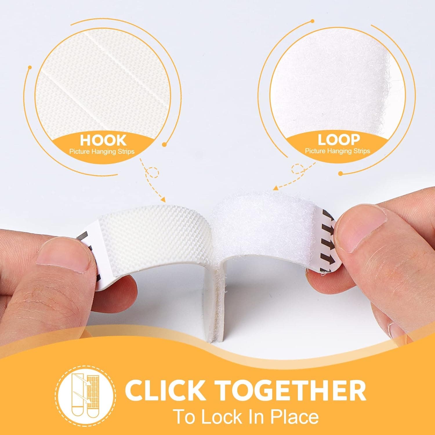 Picture Hanging Strips Heavy Duty Damage Free 20 Pairs White