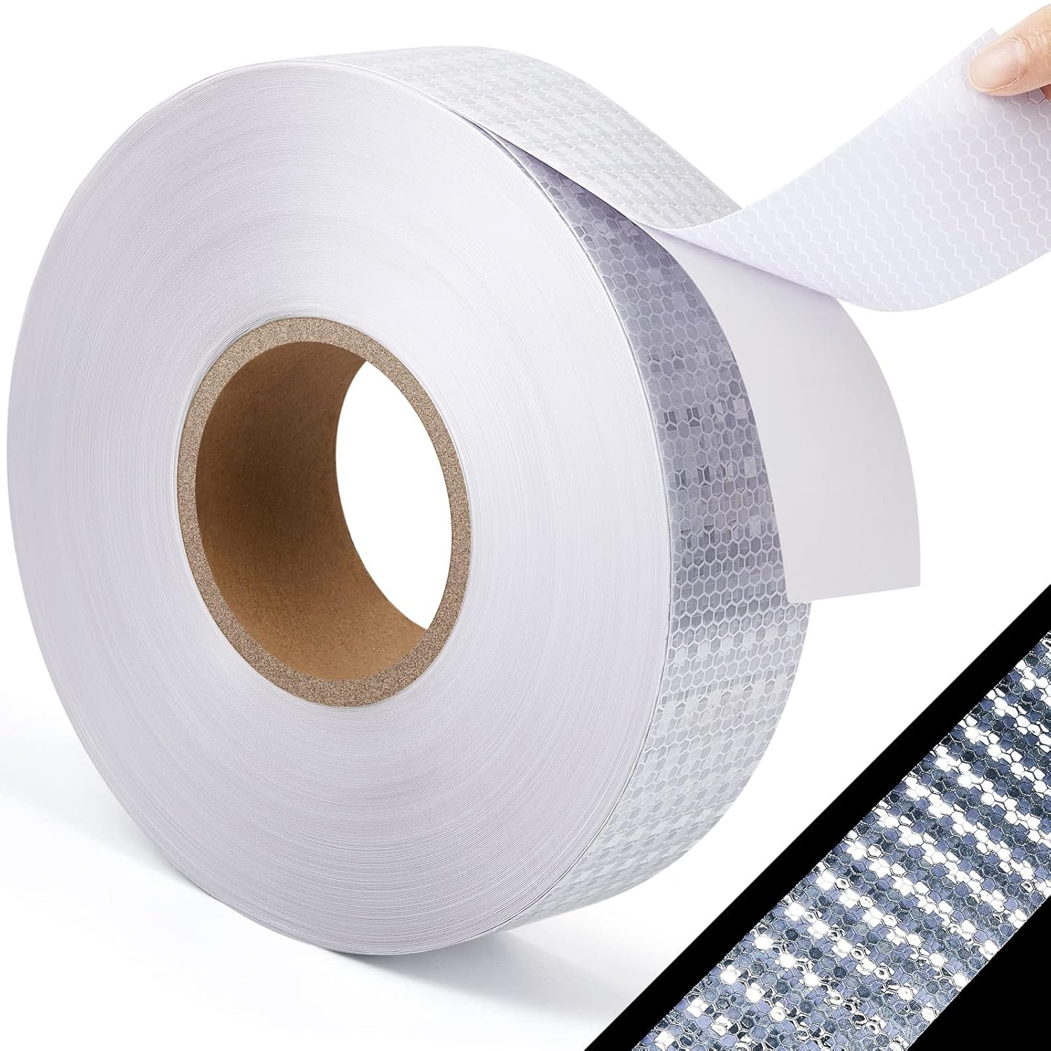 230 Ft Driveway Basketball Tape Outdoor Court Adhesive Marking Lines for Tennis Badminton Parking Floor Pavement Indoor, 2 in Wide (White, PVC) White