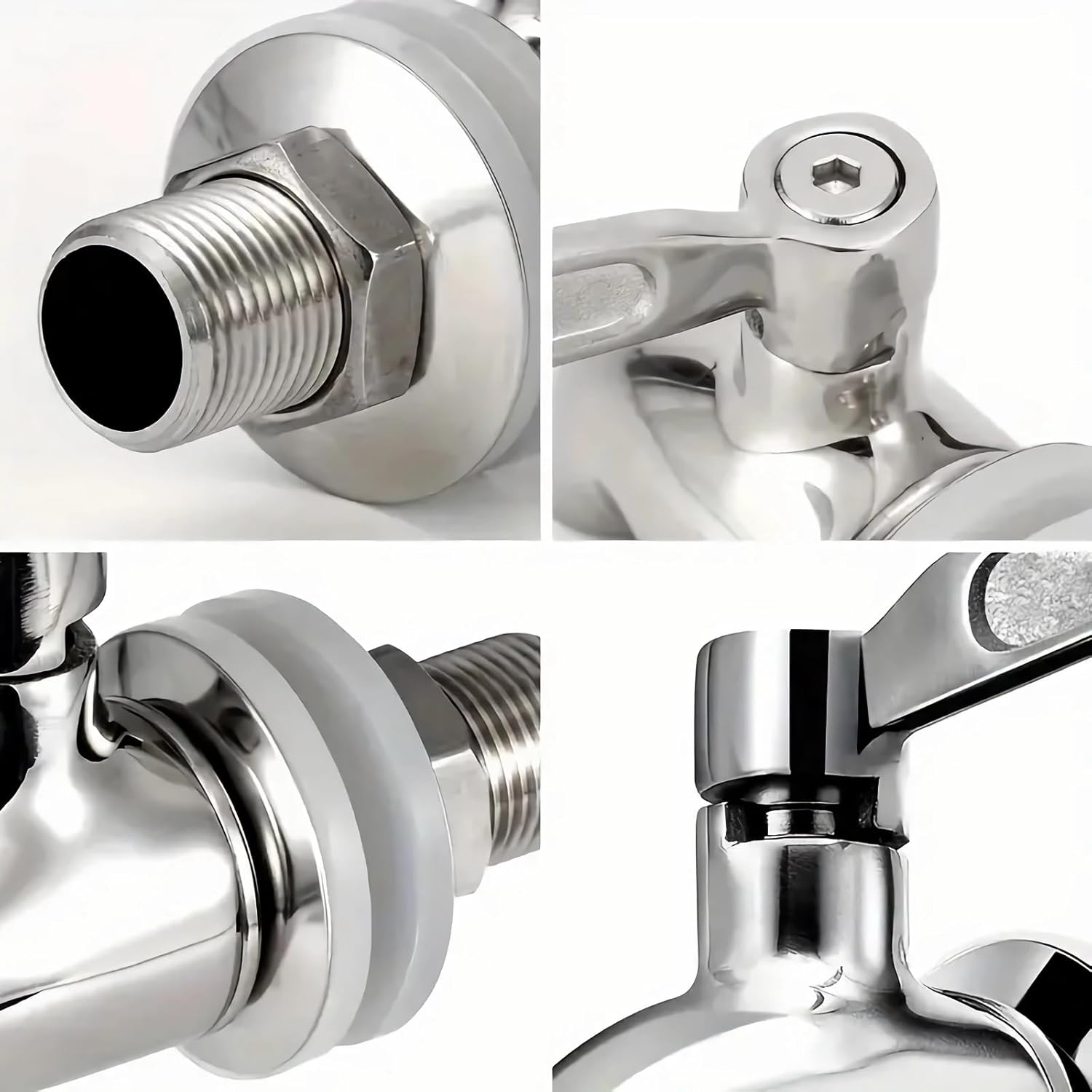Stainless Steel Beverage Jar Dispenser Replacement Spigot Faucet, For Dispensers - Durable Outdoor Water Faucet Sun Tea Jars, Perfect Parties & Camping 16mm（5/8 inch）