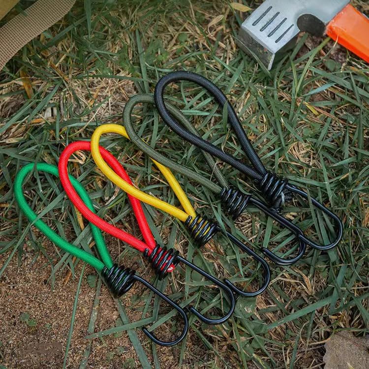 8PCS Bungee Cords with Hooks, Mini Cords, Rubber Short Straps,for Camping Trucks Car Awning Cover Canopies Pool (Blackish Green) Blackish Green