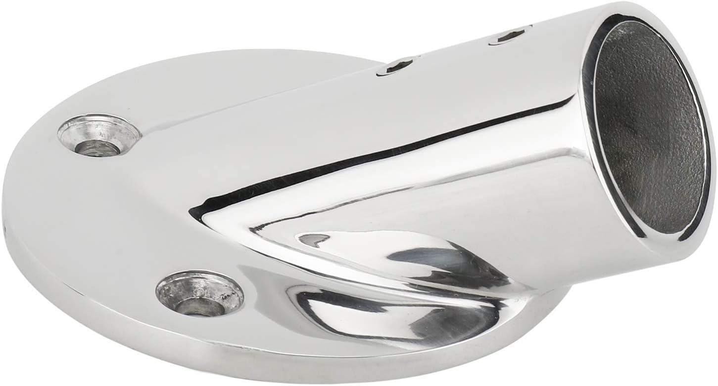 7/8''(22mm) 30 Degree Heavy Dudy 316 Stainless Steel Marine Tube Boat Hand Rail Round Base Bimini Top Fitting Hardware