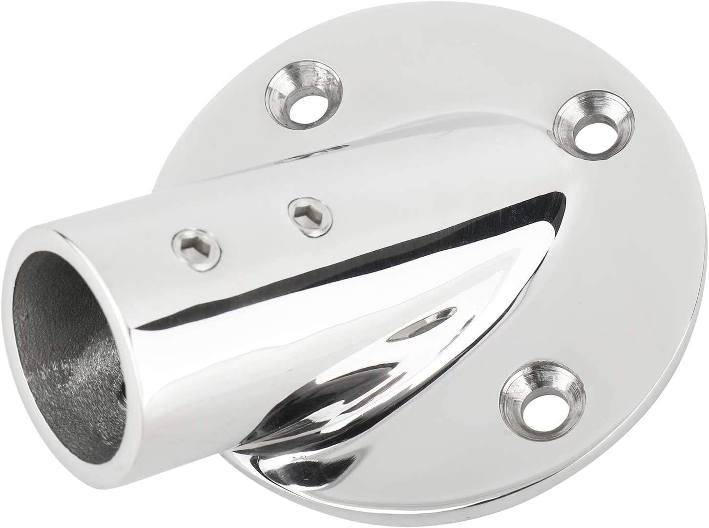 7/8''(22mm) 30 Degree Heavy Dudy 316 Stainless Steel Marine Tube Boat Hand Rail Round Base Bimini Top Fitting Hardware